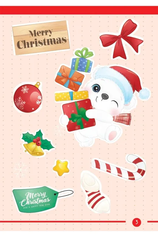 Letbil Reklam ETK00103_A5KU Etiket - Yılbaşı Karma Etiket Seti Sticker