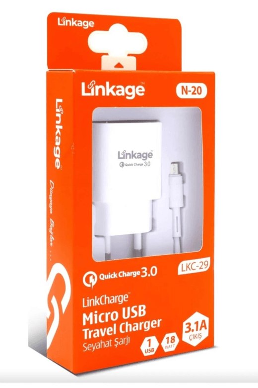 Linkage Lkc-29  Mikro Quick Charge 3.1A 18W 1Xusb 1Mt Seyahat Şarjı Cihazı