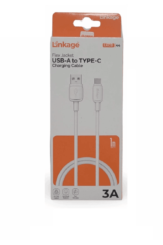 Linkage Lkcb-44 Şarj Kablo Usb-A To Type-C Kırılmaz Esnek Şarj Kablosu