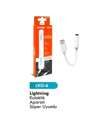 Linkage Lko-06 Lightning Kulaklık Aparatı Süper Uyumlu Dönüştürücü