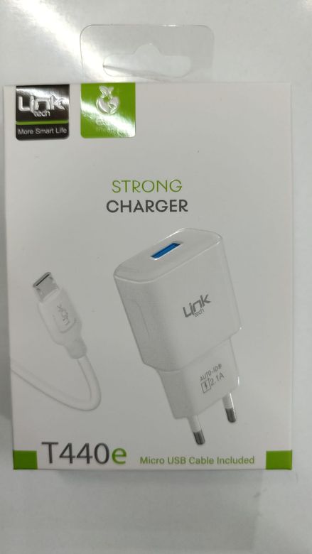 Linktech T440E Strong Eco Şarj Aleti Ve Micro Usb Kablo Set 2.1A