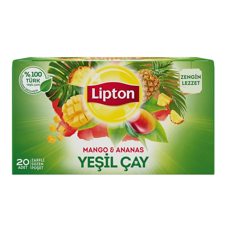 lipton6984 Lipton 20'li Mangolu Ananaslı Yeşil Çay