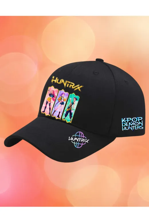 lovver hunhunhntrx6 Kpop Demon Hunterix Pamuklu Premium Baskı Özel Tasarım Şapka-Hat ()