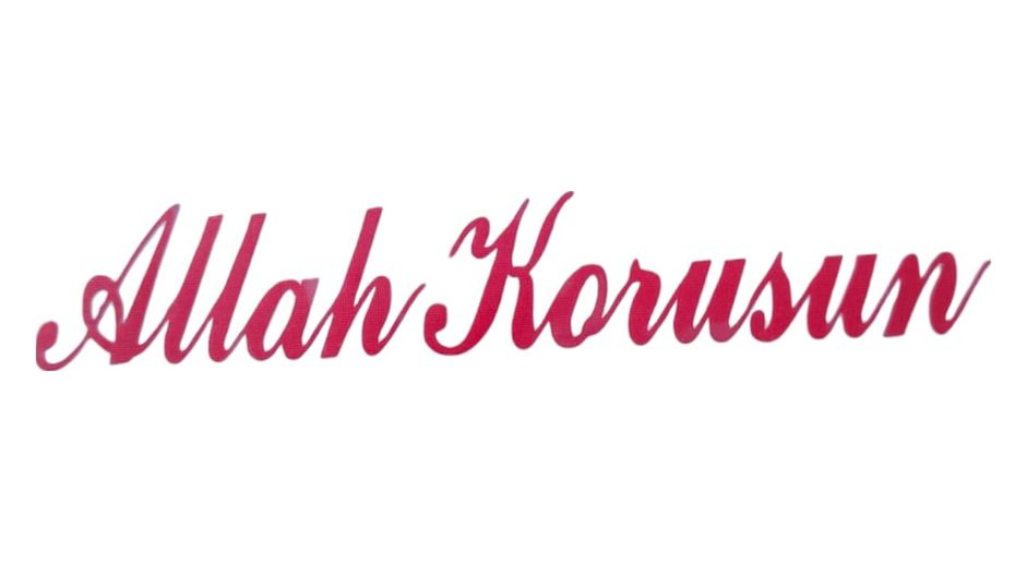 Luord Store STC-ALH-KRU-KR-BLNC Allah Korusun Yazılı Oto Sticker Kırmızı 14X3Cm