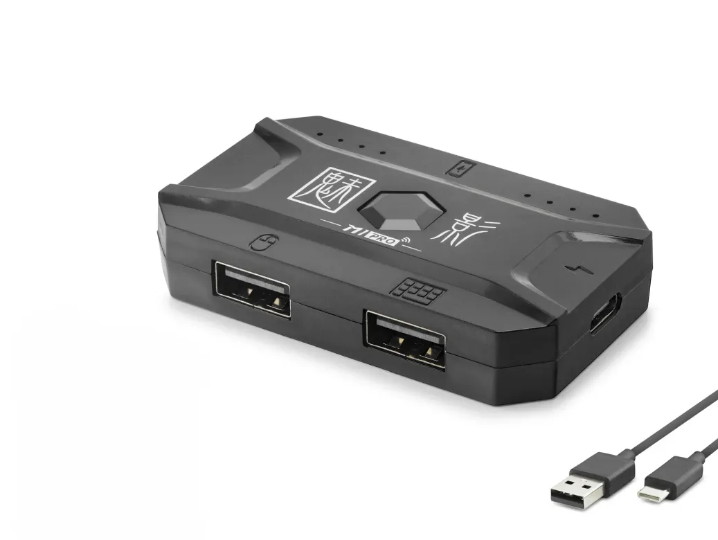 M1 Pro Mobil Oyun Klavye Mouse Dönüştürücü Adaptör Bluetooth 5.0 Type-C Siyah