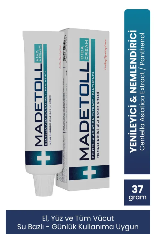 Madetoll MT_63683 Cica Krem Su Bazlı, Nemlendirici, Yenileyici, Yatıştırıcı Etkili Cilt Bakım Kremi 37 Gr