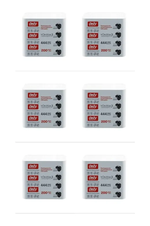 Mara tekçekpeçete Only Yeni Nesil Tek Çek Peçete 6 Paket 200 Yaprak