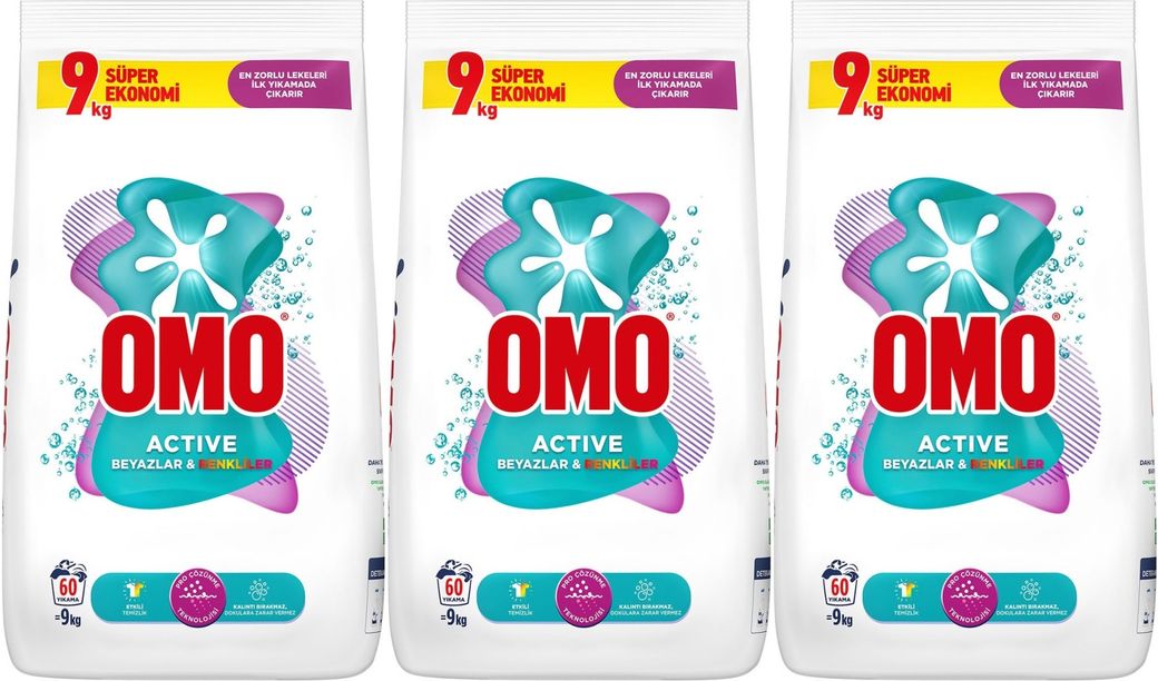 Matik Toz Çamaşır Deterjanı 27KG Beyazlar ve Renkliler (180 Yıkama) (3PK*9KG)