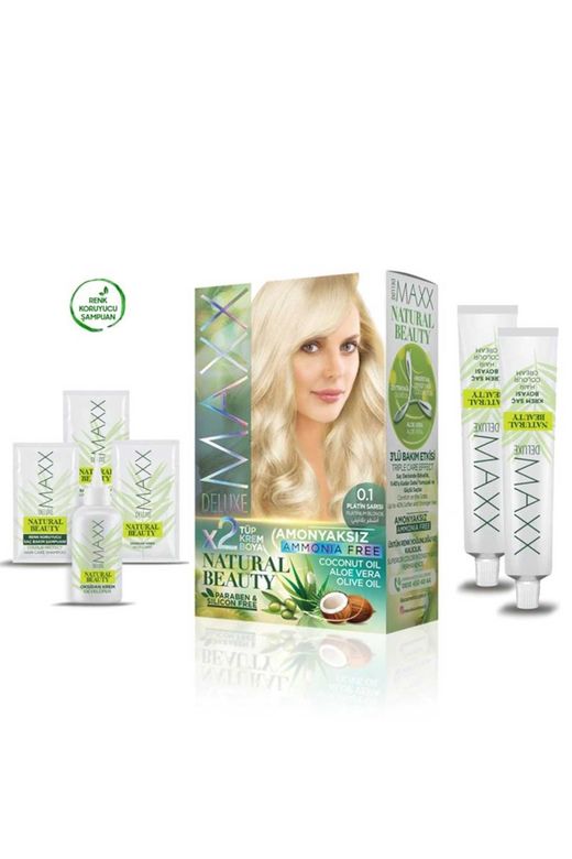 MAXX DELUXE RT-RYL-ARMAXX01 Natural Beauty Amonyaksız Saç Boyası 0.1 Platin Sarısı