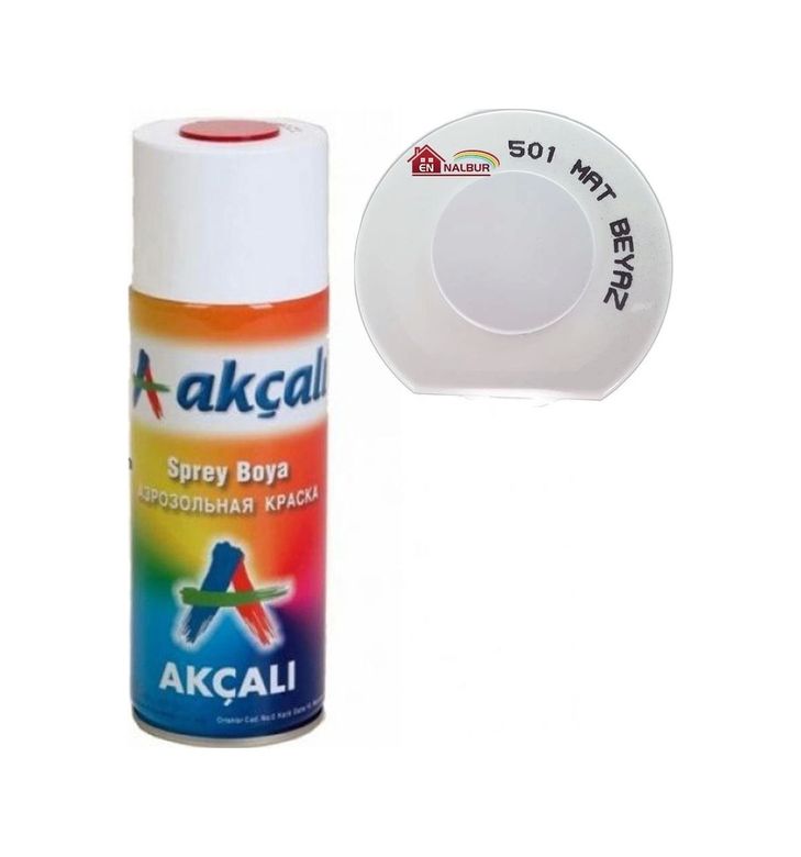 Mbb E-ticaret MEY018697393764170-BLMY Mey İthalat Akçalı Sprey Boya 400 Ml 501 Mat Beyaz Çok Renkli