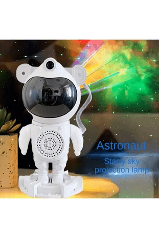 MCS-001 Astronot Bluetooth Hoparlör Galaxy Bulutsusu Ay Tavan Gökyüzü Projektör Zamanlayıcı Gece Lambası