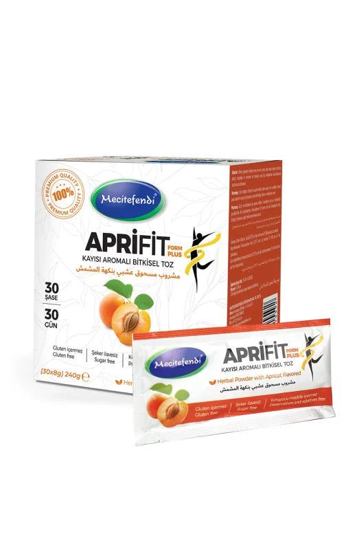 Mecitefendi TYCVFWAIGN171845802312789 Aprifit Form Plus Kayısı Aromalı Bitkisel Toz 30 Şase