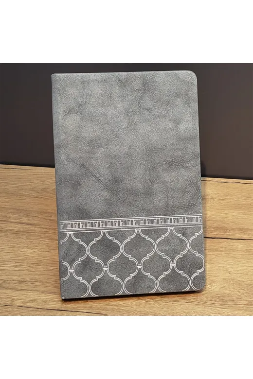 MEKs TTT-24242451621 Desenli Gri Renk Deri Defter