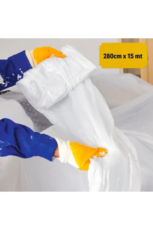 MEKs TTT-24242453490 Boya Badana Eşya Koruma Yapışkanlı Örtü 280 Cm X 15 Mt
