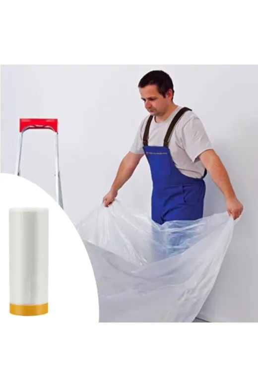 MEKs TTT-24242453490 Boya Badana Eşya Koruma Yapışkanlı Örtü 280 Cm X 15 Mt