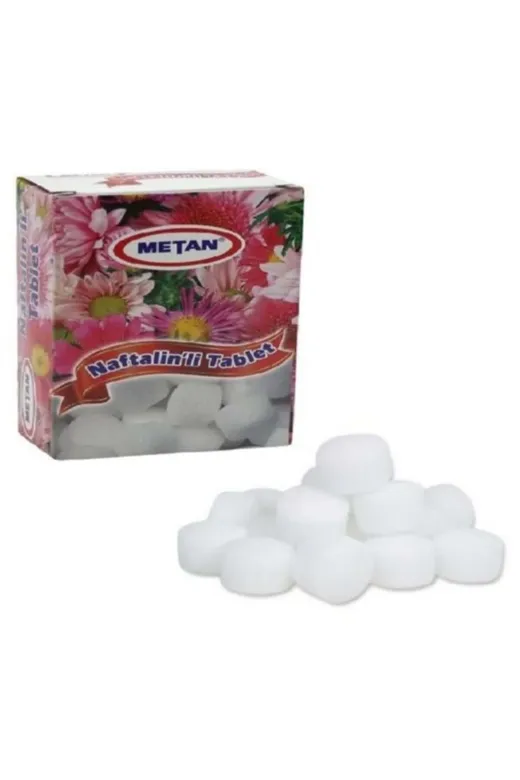 METAN Naftalinli Tablet Tablet Naftalin Çok Amaçlı 80 Gr