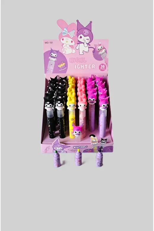 Mikro 258466976976 2 Adet Kuromi Fosforlu Kalem Mor (Karne -Bayram )