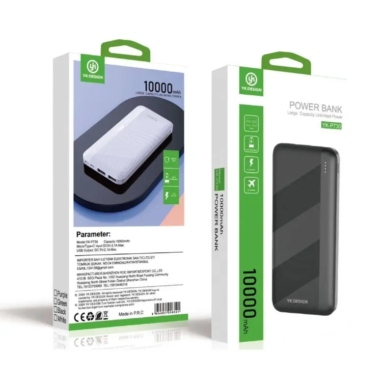 Mikro Type-C USB Hızlı Şarj Edebilen 10000 mAh Powerbank (4745)
