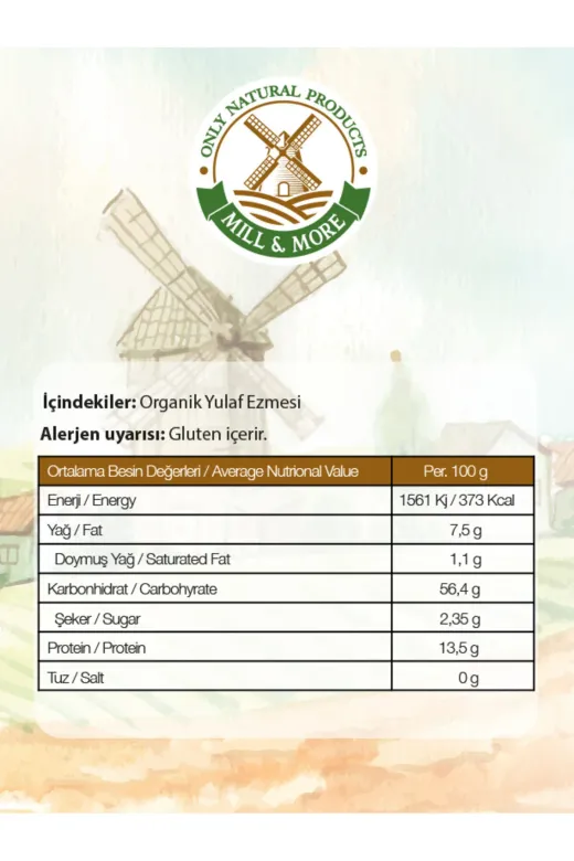 Mill & More Only Natural Products MM-8684438220111 Organik Yulaf Ezmesi 215 G +6 Ay