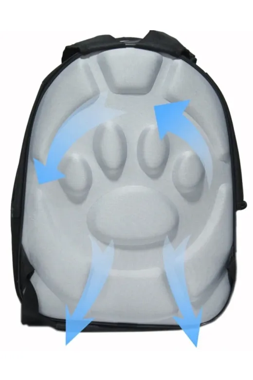 Moda West Pvc5520 Şeffaf Kırılmaz Cam 15 Hava Kanallı Kedi Köpek Kuş Evcil Hayvan Taşıma Sırt Çanta