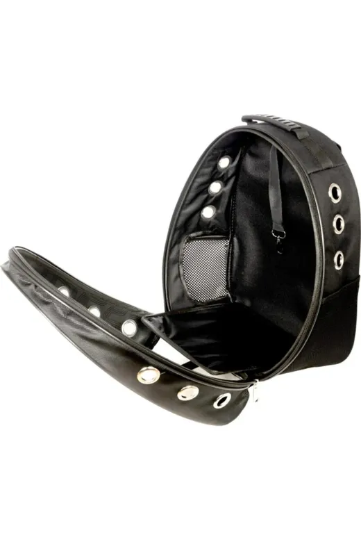 Moda West Pvc5520 Şeffaf Kırılmaz Cam 15 Hava Kanallı Kedi Köpek Kuş Evcil Hayvan Taşıma Sırt Çanta