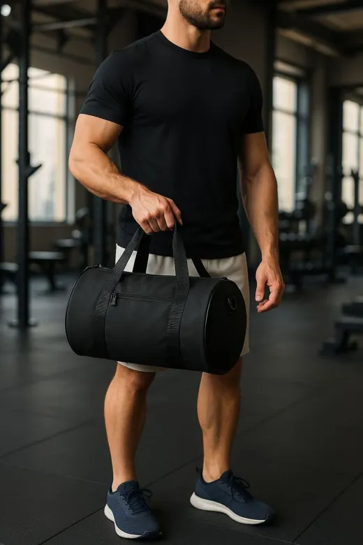 Moda West silindirspor Silindir Geniş Hacim Günlük Kullanım El Kol Omuzda Taşınabilir Spor Seyahat Fitness Çantası Gym Bag