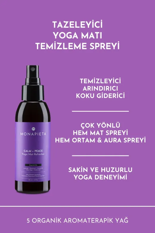 Monapieta MNPTSET-02 Yoga Namaste Seti | Yoga Matı Temizleme Ve Aura Spreyi & Rahatlatıcı Ayak Spa Balmı | 2 Li Set