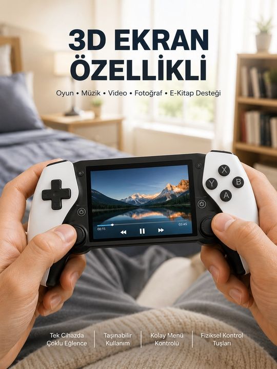 motto ticaret 132619014 Mey İthalat 64Gb Hafızalı Emülatör Destekli Oyun Konsolu Yeni Nesil
