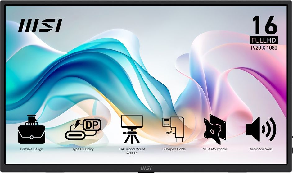 MSI Pro MP165 E6 15.6" Taşınabilir Monitör