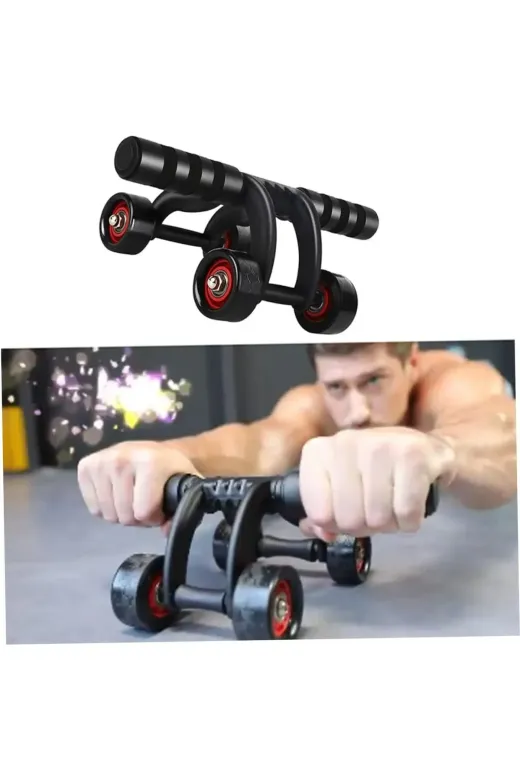 MultiFlexPro 4TKR Ab Wheel Roller Fitness Karın Kası Aleti 4 Tekerlek Karın Tekerleği Düşük Gürültülü Karın Egzersizi