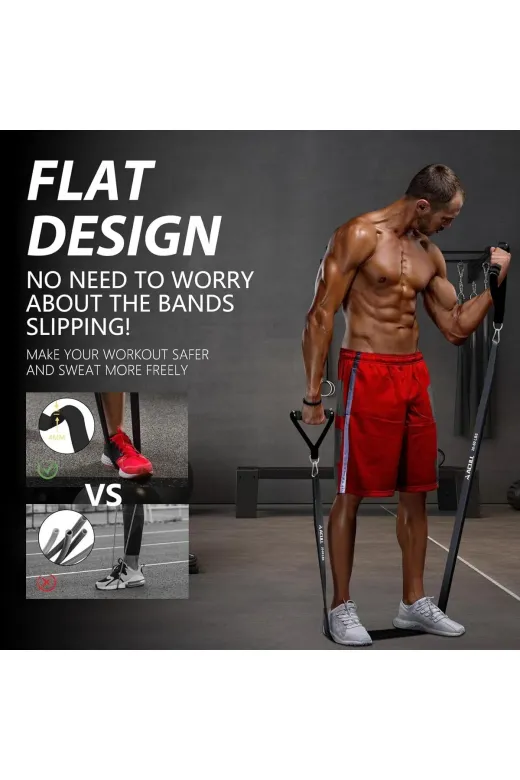 MultiFlexPro DBEKS Direnç Bantları Erkekler Ve Kadınlar Için Fizik Tedavi, Ev Egzersizleri Için Direnç Bandı Seti