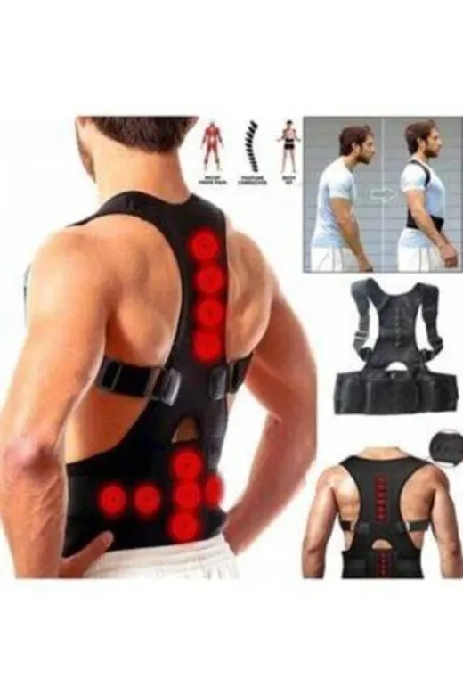 MultiFlexPro GS0013.7 Kamburluk Önleyici Manyetik Spor Dik Duruş Korsesi Bel Omuz Sırt Kemeri Aparatı