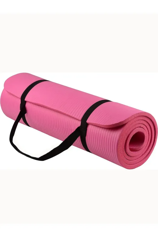 MultiFlexPro MF191 Konfor Zemin 10 Mm Pilates Minderi Taşıma Askılı Pilates Yoga Matı Minderi Seti 10 Mm Pembe