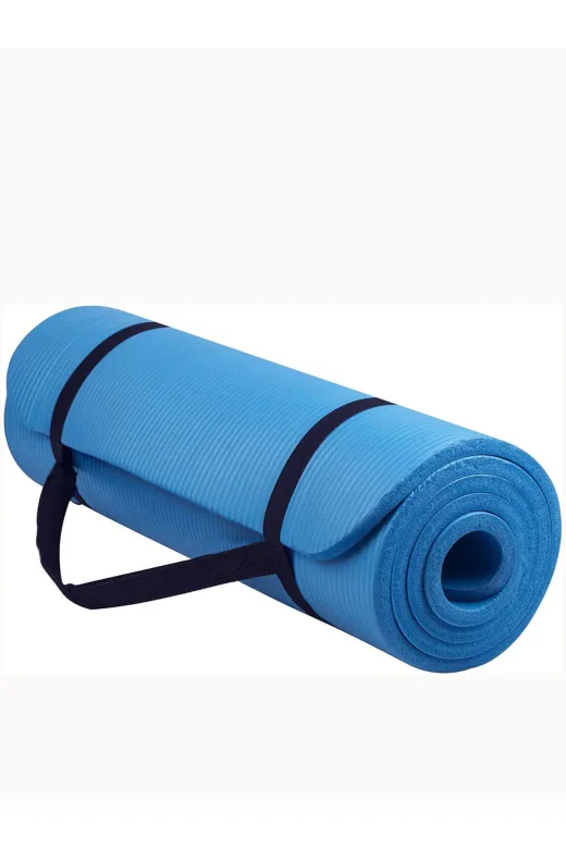 MultiFlexPro MF191 Konfor Zemin 10 Mm Pilates Minderi Taşıma Askılı Pilates Yoga Matı Minderi Seti 10 Mm Mavi