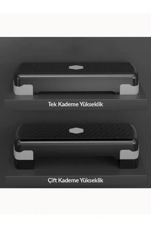MultiFlexPro MFSTP1 Step Tahtası 2 Kademeli Yükseklik Ayarlı Fitness Egzersiz Aleti 250Kg Kapasiteli Aerobik Tahtası