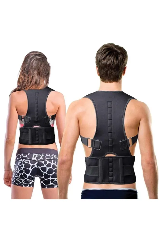 MultiFlexPro MLTMNYT Kamburluk Önleyici Manyetik Spor Dik Duruş Korsesi Bel Omuz Sırt Kemeri Aparatı Manyetik Yelek