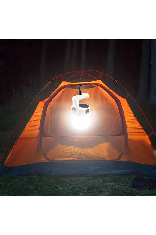 Munico municokamp008f 300W 10 Modlu Güneş Enerjili Solar Aydınlatma Kamp Çadır Lambası Şarjlı El Feneri