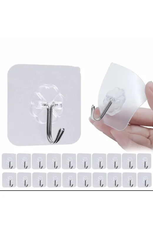 Mutlu Store UA0503 Aveo 5 Adet Kendinden Yapışkanlı Şeffaf Askı