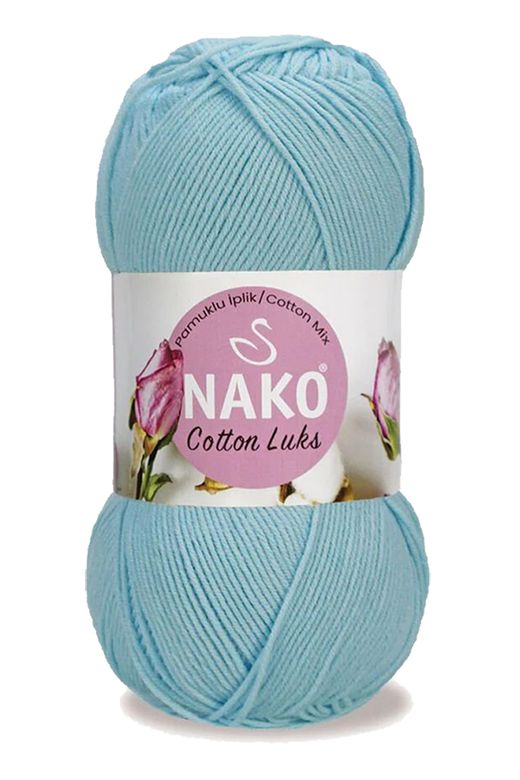 Nako RT-RYL-HMR16134 5 Adet Cotton Lüks Yelek Tunik Kazak Bluz Hırka İpi Yünü Buz Mavi 97564