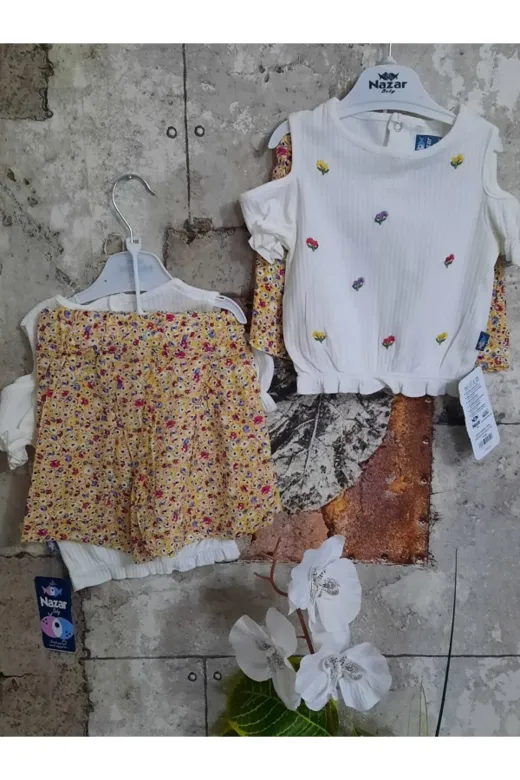 Nazar TYC88D564BD9222D42CAAE200 Çicek Nkş Süprem Kiz İkili Takim