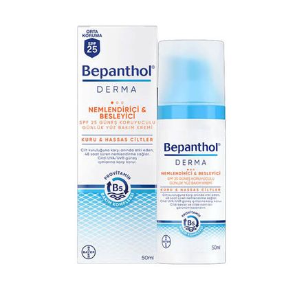 NbTB8pq1Ky Bepanthol Derma Nemlendirici Ve Besleyici Fps 25 Günlük Yüz Bakım Kremi 50 Ml
