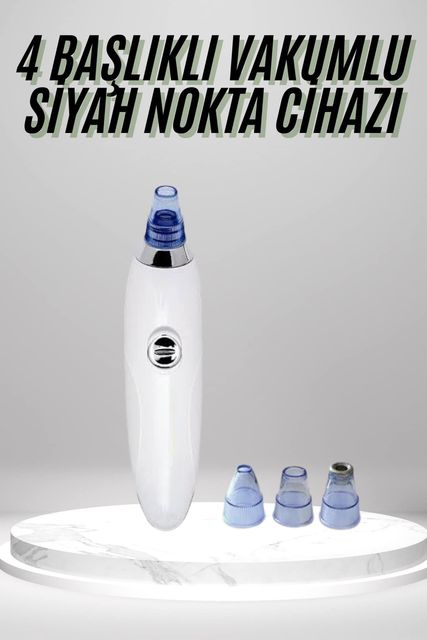 Necolabs 73643301 4 Başlıklı Pilli Vakumlu Siyah Nokta Temizleyici Akne Ve Sivilce Önleyici
