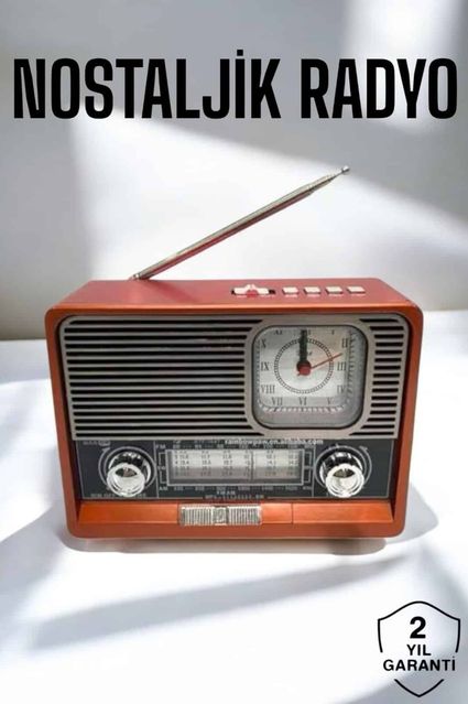 Necolabs 73645777 Nostaljik Görünümlü Usb Girişli Bluetooth Bağlantılı Radyo