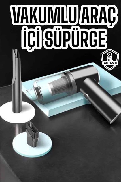 Necolabs TRİTHLTUCZHS22SÜPÜRGE1-BLNCCC Araç İçi Süpürge Vakumlu Şarjlı Süpürge Filtreli