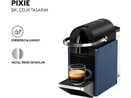 Nespresso 1237194 D62 Pixie Mavi Kahve Makinesi