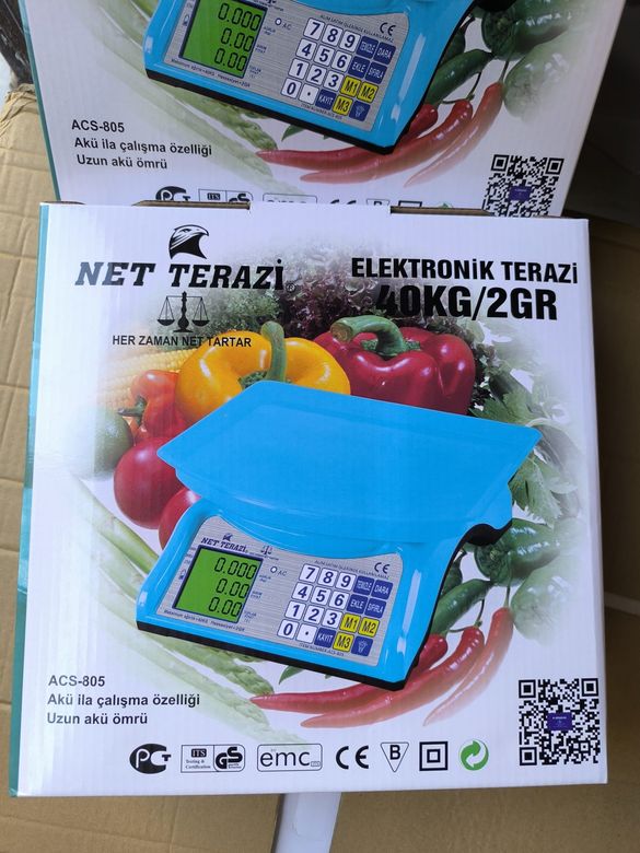 Net Terazi Acs-802 40Kg 2Gr Küçük Dijital Elektronik Manav Bakkal Market Terazisi