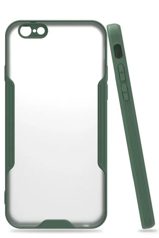Newface Apple iPhone 6 Kılıf Platin Silikon - Yeşil