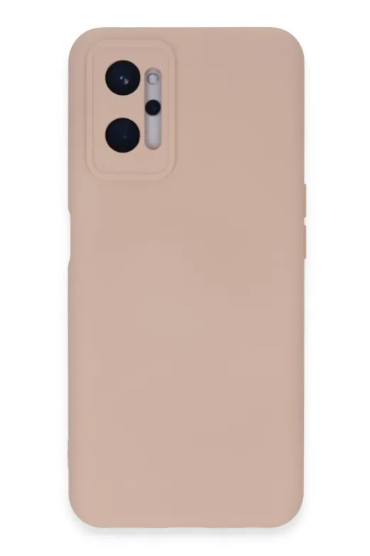 Newface Realme 9i 4G Kılıf Nano içi Kadife Silikon - Pudra