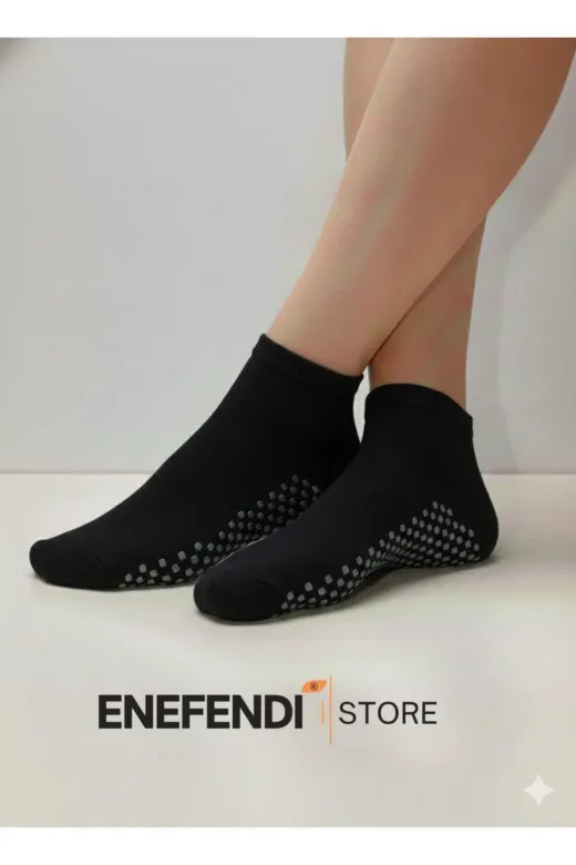 NF ND ENEFENDİ YOGAEKO 2 Çift Kaydırmaz Unisex Yoga, Pilates, Tavaf Çorabı | Spor Patik Çorap |Siyah |Açıkkahve 36-40