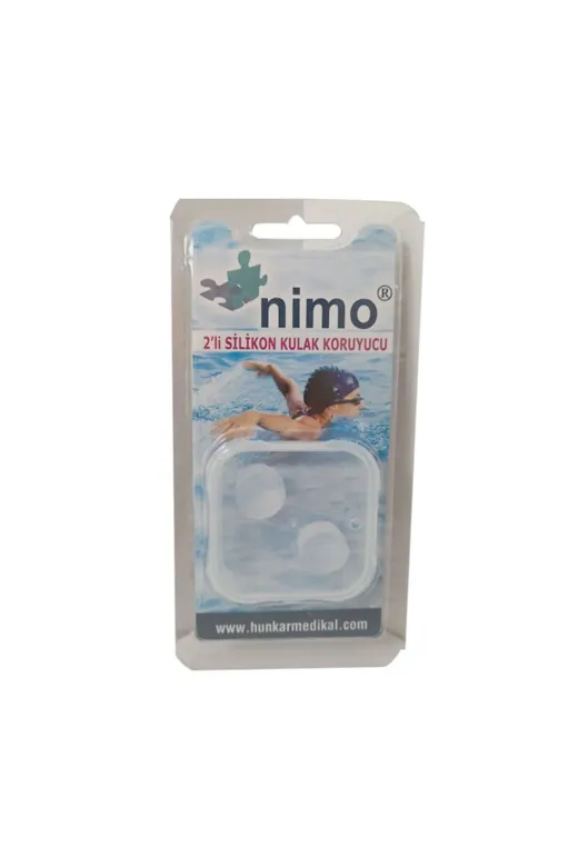 Nimo Nimo_2li_Silikon 2 Li Silikon Kulak Tıkacı Kulağı Basınçtan Koruma Aparatı Tıkaç Havuz Deniz Uçak By Sungur Medikal